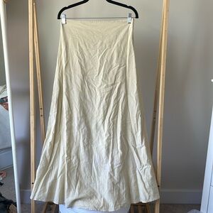 Zara cotton & linen strapless midi dress, size M